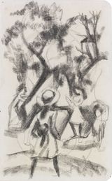 Madchen im Park by August Macke contemporary artwork drawing works on paper
