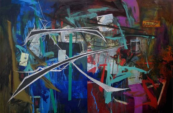 HISTORY KEEPS ME AWAKE AT NIGHT by Ian Tee contemporary artwork Painting