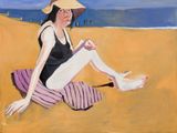 Self-Portrait on the Beach in St Leonards by Chantal Joffe contemporary artwork painting