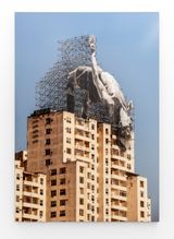 GIANTS Mohamed YOUNES IDRISS from Sudan Flamengo Close-up  Comite international Olympique Rio de Janeiro Brazil by JR contemporary artwork photography