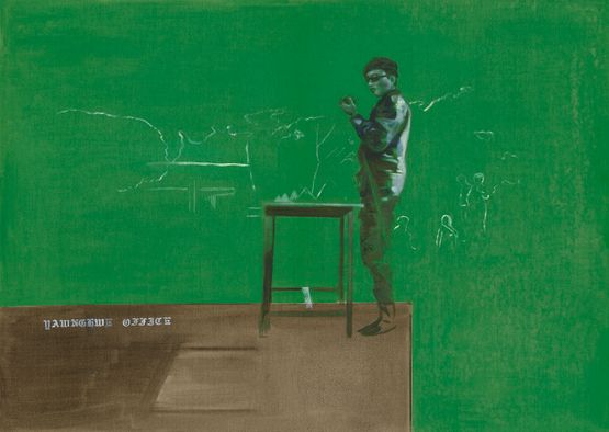 Yawnghwe Office gothic  by Sawangwongse Yawnghwe contemporary artwork Painting