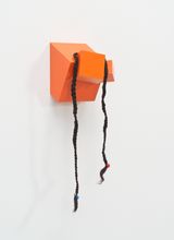 Plait Red  Blue Bauble at Ends by Sonia Boyce contemporary artwork sculpture
