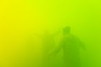 Green Yellow and Pink by Ann Veronica Janssens contemporary artwork Painting