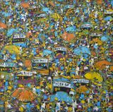 Lorry Station HSE2520 by Professor Ablade Glover contemporary artwork painting