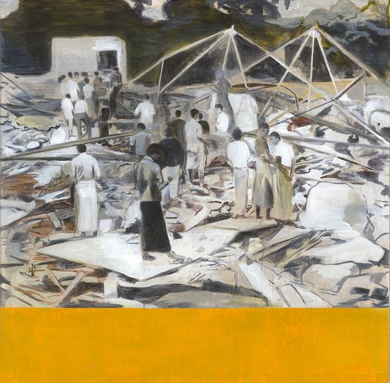 Student union building 1962 Rangoon by Sawangwongse Yawnghwe contemporary artwork Painting