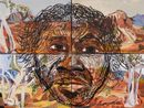 Self-portrait by Vincent Namatjira contemporary artwork Painting
