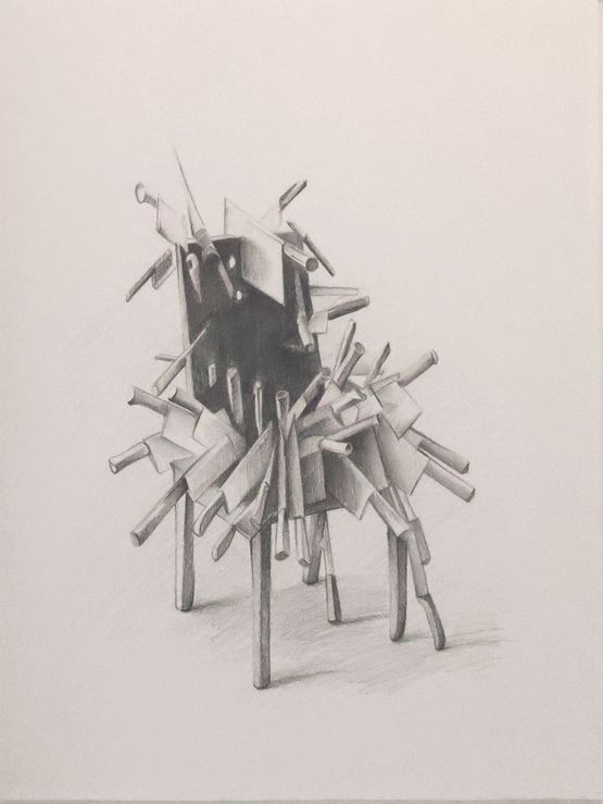 Unarmed Chair V by Justin Loke contemporary artwork Works on Paper