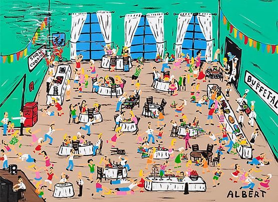 On Summer Holiday The Hotel Buffet is Open by Albert Willem contemporary artwork Painting
