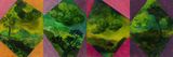 Four Sections from Clarks Myriorama en verdaille by Tony Clark contemporary artwork works on paper