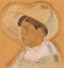 Jeune mexicain au chapeau by Leonard Tsuguharu Foujita contemporary artwork Painting
