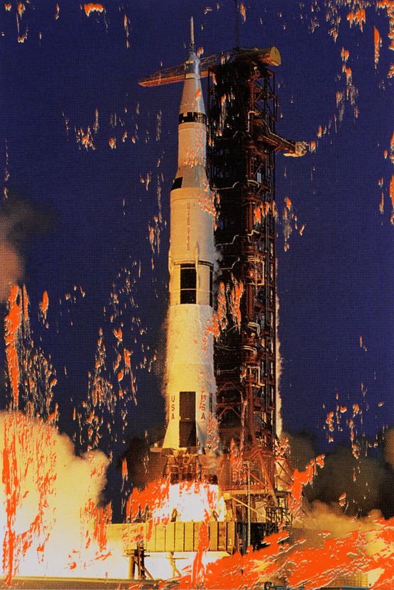 Apollo 11 Rocket III by Michael Kagan contemporary artwork Painting