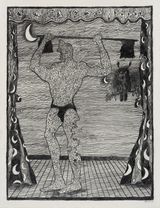 Secretly at Night by Derek Boshier contemporary artwork drawing works on paper