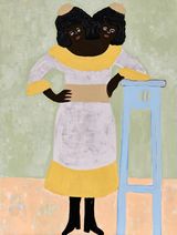 Untitled Conjoined twins by Cassi Namoda contemporary artwork painting