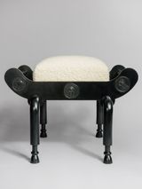 Curule Stool by Jean-Marie Fiori contemporary artwork sculpture textile