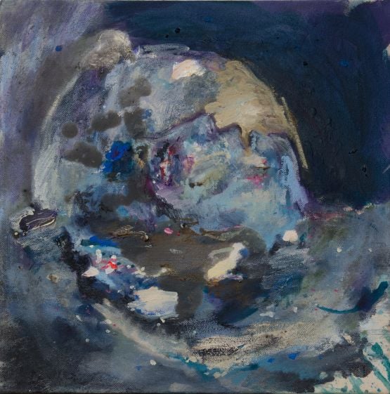 Moonlit drift by Araminta Blue contemporary artwork Painting