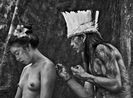 Keia Yawanawa paints the back of Kanamashi Rio Gregorio Indigenous Territory state of Acre Brazil by Sebastiao Salgado contemporary artwork Photography