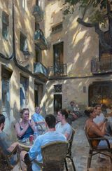 Via Augusta Girona by Aldo Balding contemporary artwork painting