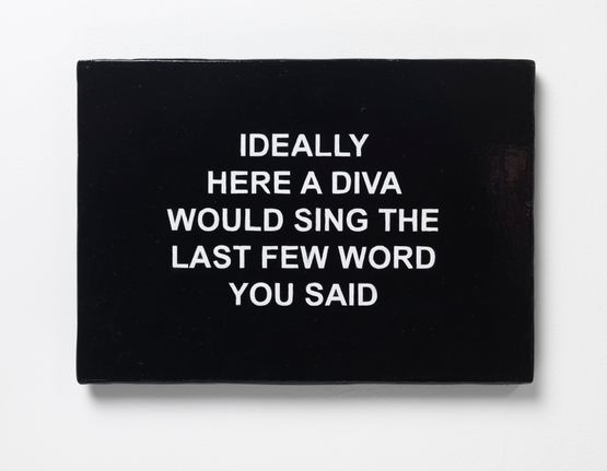 IDEALLY HERE A DIVA WOULD SING THE LAST FEW WORD YOU SAID by Laure Prouvost contemporary artwork Painting