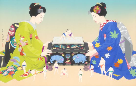 Sumo Play by Tenmyouya Hisashi contemporary artwork Works on Paper