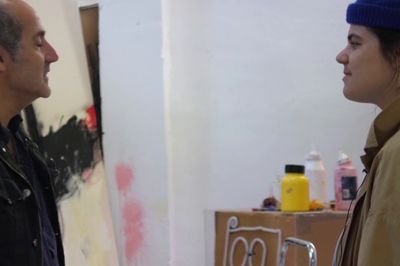 Marria Pratts and Carles Guerra in the artists studio
