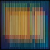 Cromointerferencia Espacial 27 by Carlos Cruz-Diez contemporary artwork sculpture