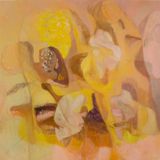 White Shape under Crystal Lamp  by Xu Xiaoguo contemporary artwork painting