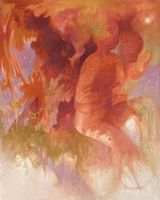 Treeside Talk by Wang Xinyan contemporary artwork painting