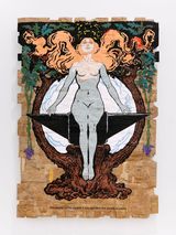 The Power Of the People Is Stronger Than the People In Power Original Illustration by Unknown Artist Party Card for the Italian Socialist Party 1914 by Andrea Bowers contemporary artwork painting