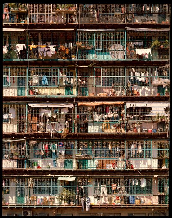 Caged Balconies 2 City of Darkness Hong Kong by Ian Lambot contemporary artwork Photography