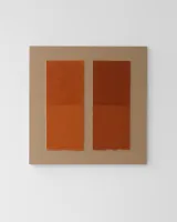 November Colour Chart No.1  Terracotta Sanguine by Lucinda Burgess contemporary artwork mixed media