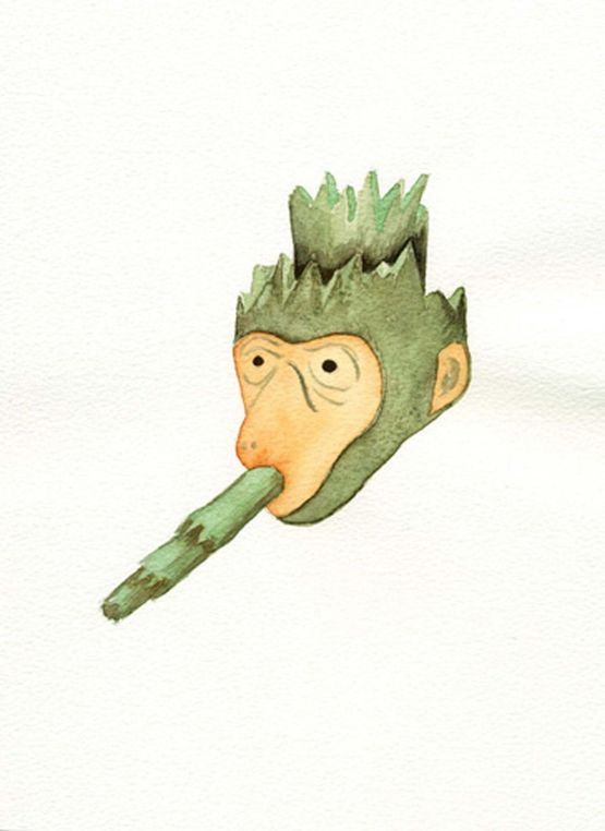Cane Monkey by Klega contemporary artwork Painting
