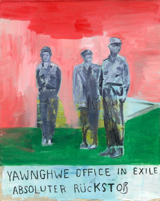 Office in Exile by Sawangwongse Yawnghwe contemporary artwork Painting