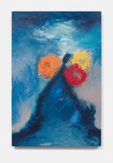 Flowering Volcano Blue Planet by Elizabeth Ibarra contemporary artwork painting