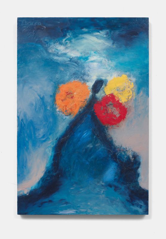 Flowering Volcano Blue Planet by Elizabeth Ibarra contemporary artwork Painting