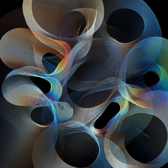 Blob Family Dashed by Zachary Lieberman contemporary artwork Photography