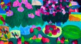 A Brimming Garden by Walasse Ting contemporary artwork painting works on paper