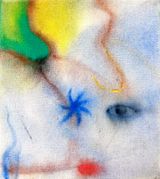 Blue star by Ines Kaufmann contemporary artwork painting