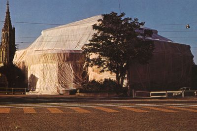 Kunsthalle Bern Wrapped Ibrahim Mahama Echoes Christo and Jeanne-Claude With Jute Sack Installation