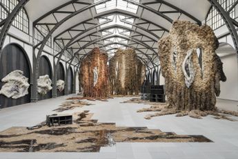 Contemporary art exhibition Klara Hosnedlova embrace at Hamburger Bahnhof Berlin Germany