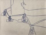 Cones  No Parking  No Smoking  in the morning by Kimihiko Hino contemporary artwork drawing