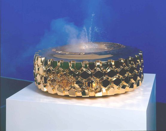 Gold Fountain LKW by Sylvie Fleury contemporary artwork Sculpture