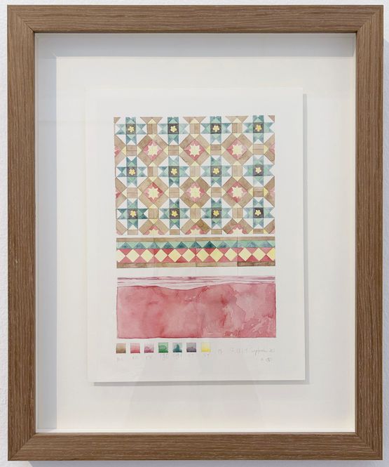 penang tiles ix by Noor Mahnun Anum contemporary artwork Painting