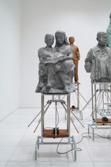 Active Statue Sisters Reading Books by Beak Jungki contemporary artwork painting works on paper sculpture photography print