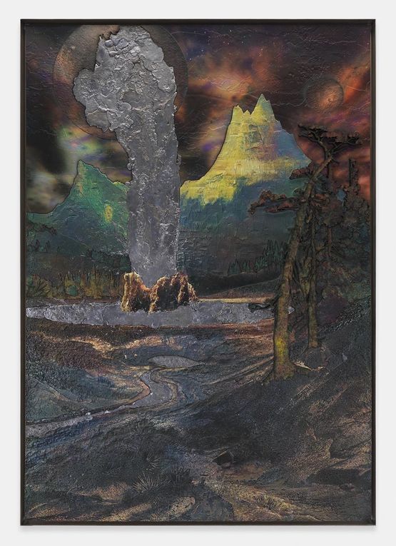 Geyser after Moran by Matthew Day Jackson contemporary artwork Painting