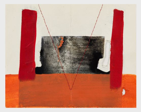 Breaks in the heart pocket arrow rocket by Radhika Khimji contemporary artwork Painting
