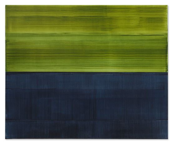 Green and Paynes Grey 1 by Ricardo Mazal contemporary artwork Painting
