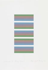Intervals 3 - Blue  Green by Bridget Riley contemporary artwork print