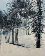 Walden PondWalden Ridge Path by Kirsten Everberg contemporary artwork painting works on paper
