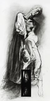 Extases 4 Marie de lIncarnation by Ernest Pignon-Ernest contemporary artwork print