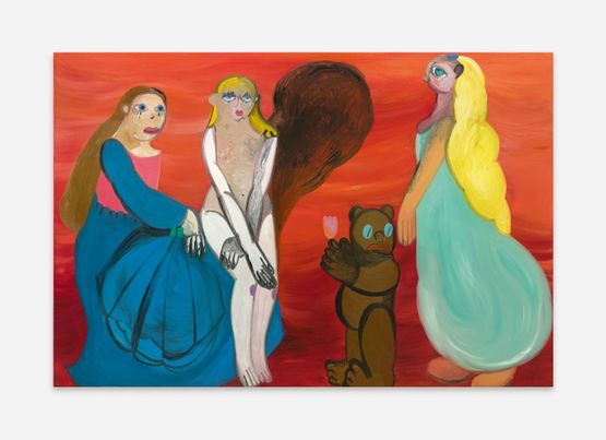 Veiled in Red by Trude Viken contemporary artwork Painting